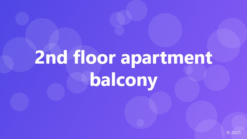 2nd floor apartment balcony