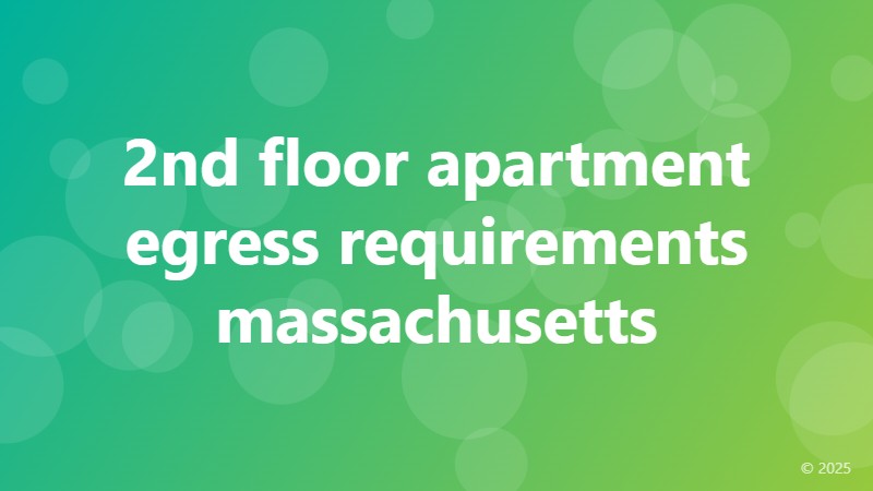 2nd floor apartment egress requirements massachusetts