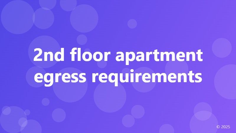 2nd floor apartment egress requirements