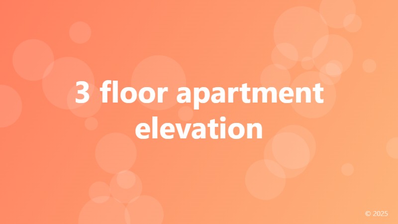 3 floor apartment elevation
