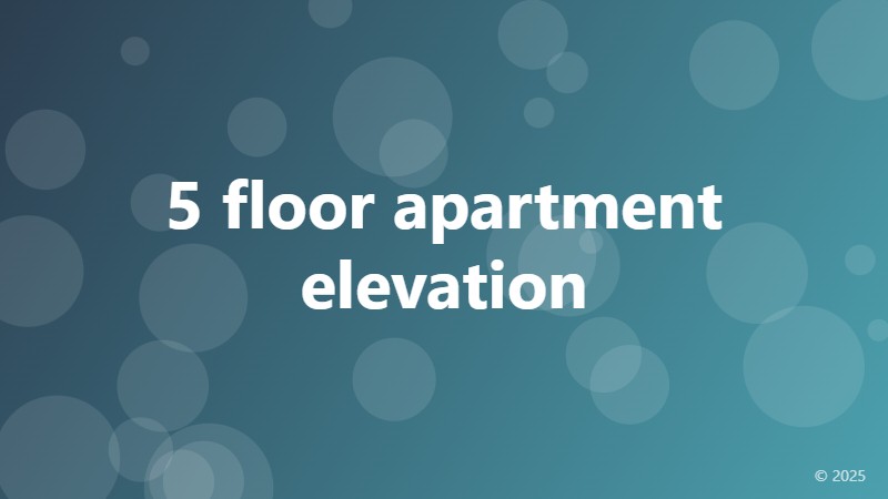 5 floor apartment elevation