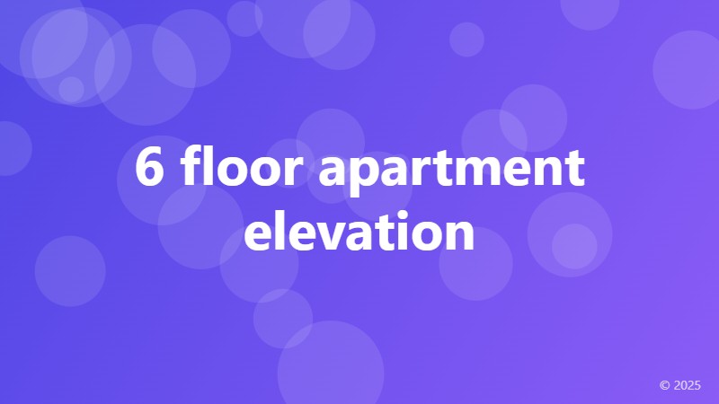 6 floor apartment elevation