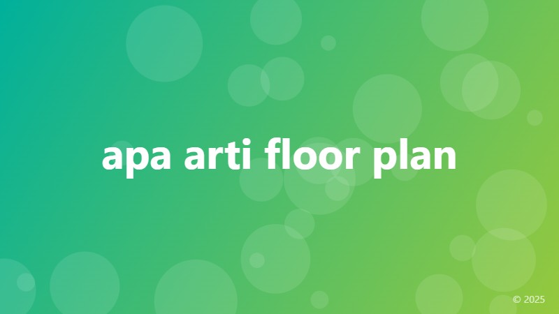 apa arti floor plan