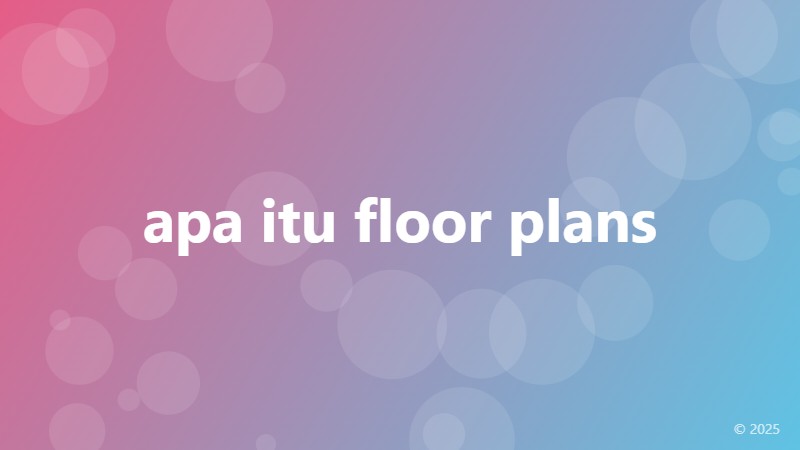 apa itu floor plans