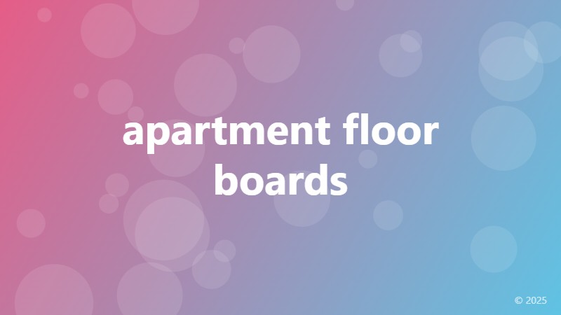 apartment floor boards