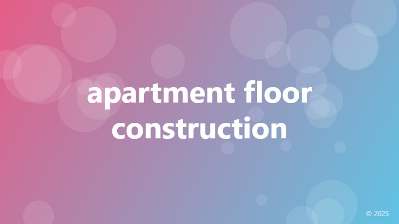 apartment floor construction