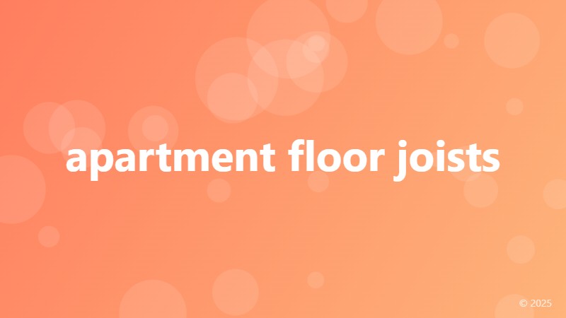 apartment floor joists