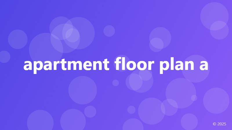 apartment floor plan a