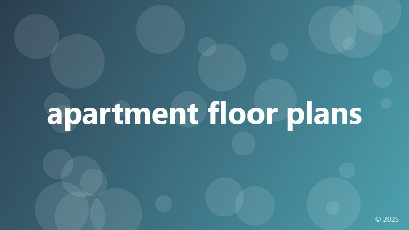 apartment floor plans