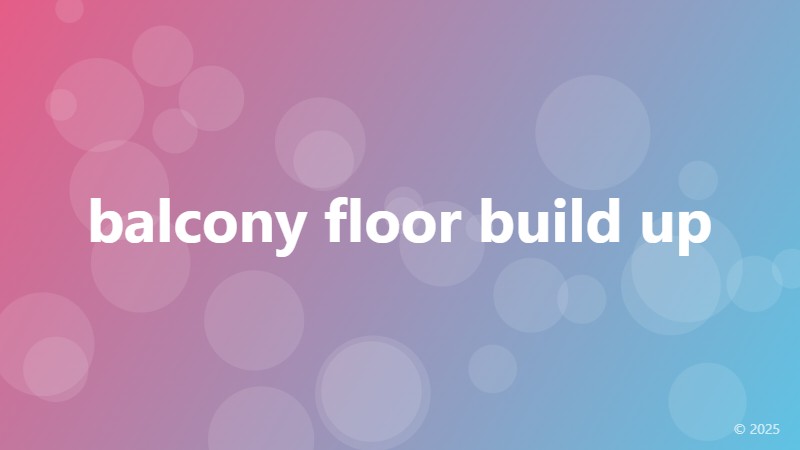balcony floor build up