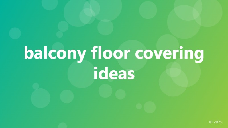 balcony floor covering ideas
