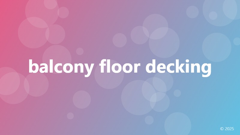 balcony floor decking