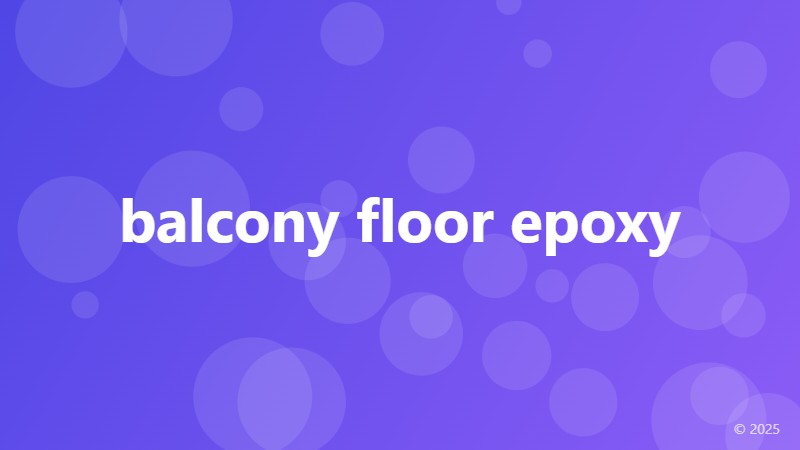 balcony floor epoxy