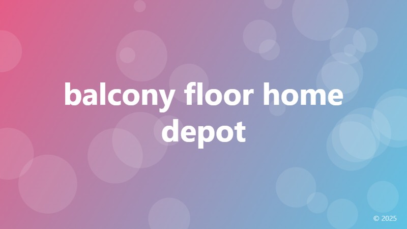 balcony floor home depot