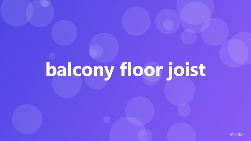 balcony floor joist