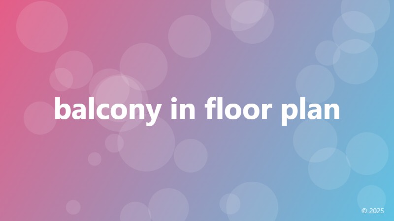 balcony in floor plan