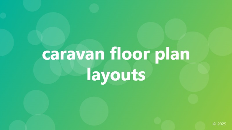 caravan floor plan layouts