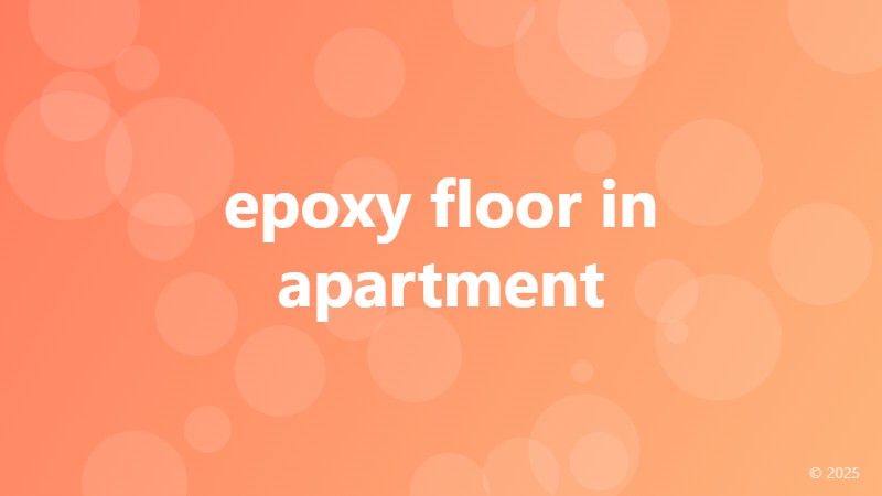 epoxy floor in apartment