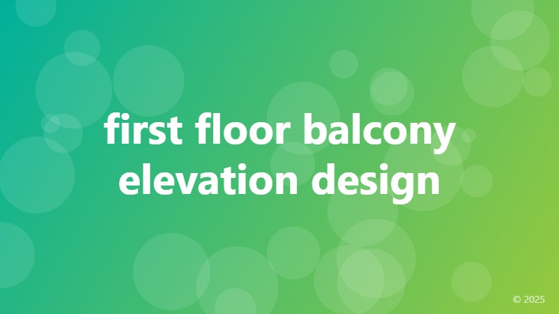first floor balcony elevation design