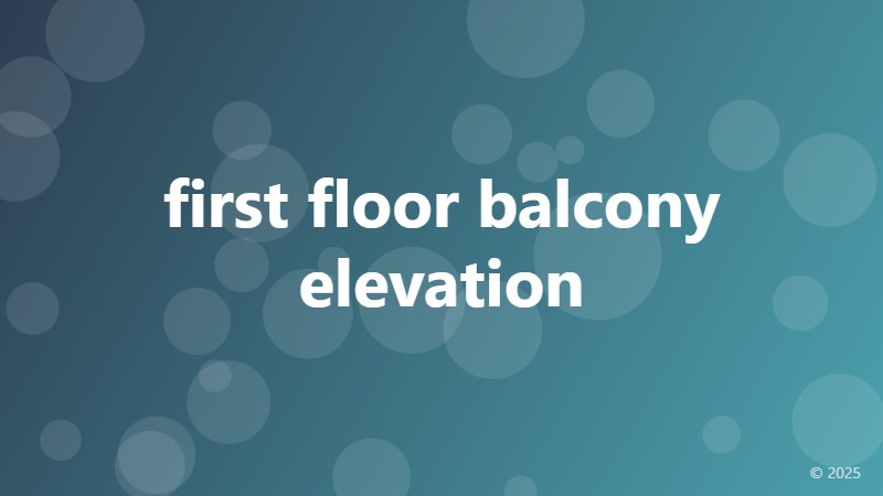 first floor balcony elevation