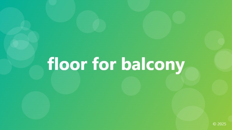 floor for balcony
