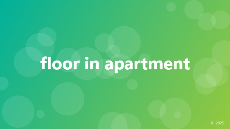 floor in apartment
