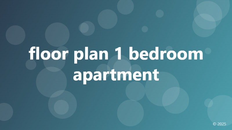 floor plan 1 bedroom apartment