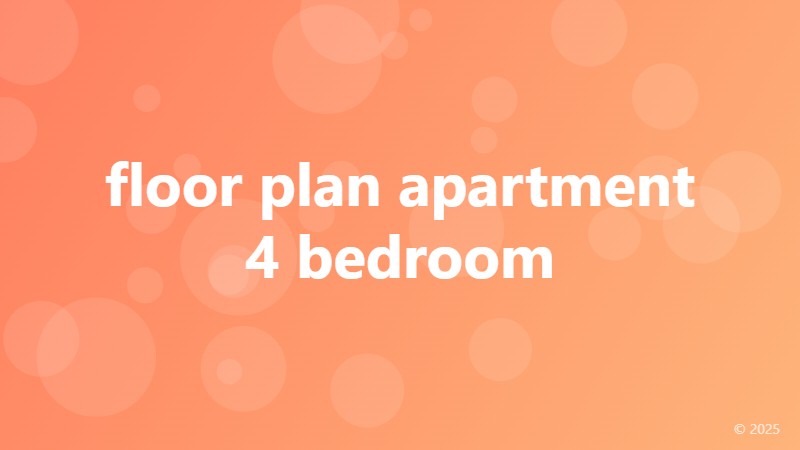 floor plan apartment 4 bedroom