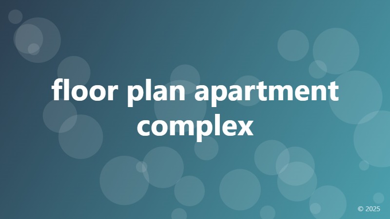 floor plan apartment complex