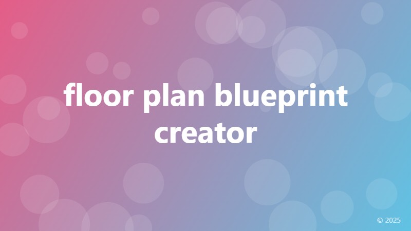 floor plan blueprint creator