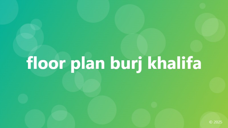 floor plan burj khalifa