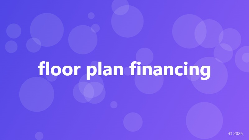 floor plan financing