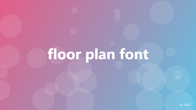 floor plan font