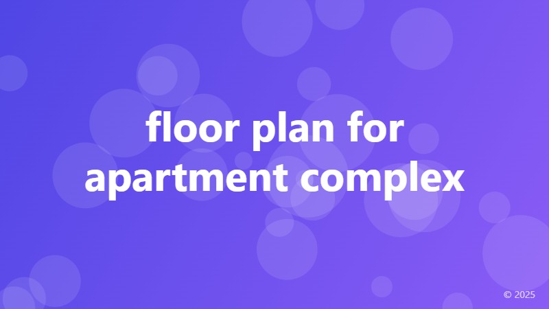 floor plan for apartment complex