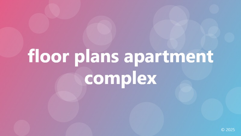 floor plans apartment complex