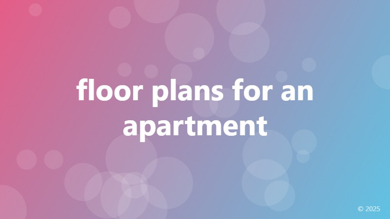 floor plans for an apartment