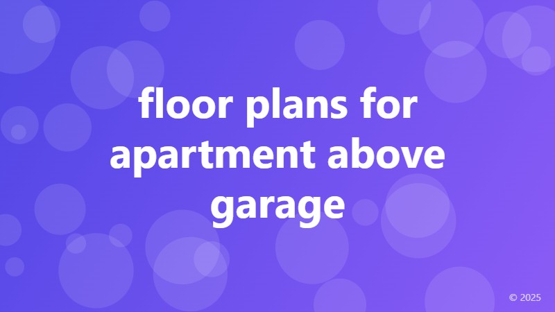 floor plans for apartment above garage