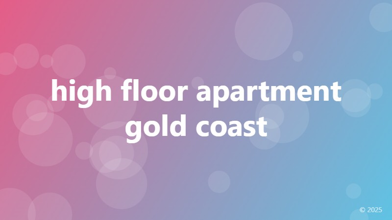 high floor apartment gold coast