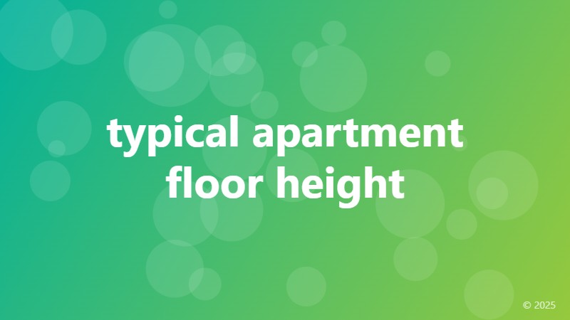 typical apartment floor height