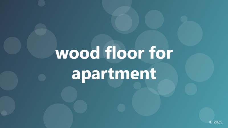 wood floor for apartment